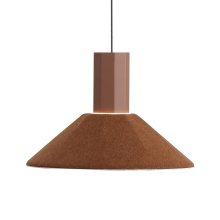 Golden 3133-P13 CO-BK - Golden Lighting Faroe 13in Integrated LED Pendant in Coffee/Black Felt